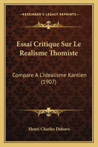 Essai Critique Sur Le Realisme Thomiste