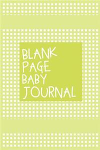 Blank Page Baby Journal