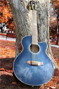 Can You Say Awesome Blue Acoustic Guitar Musical Instrument Journal