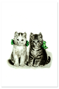 Adorable Kittens Friendship Greeting Card
