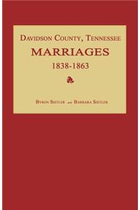 Davidson County, Tennessee, Marriages 1838-1863