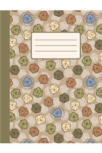 Tossed d20 Composition Notebook