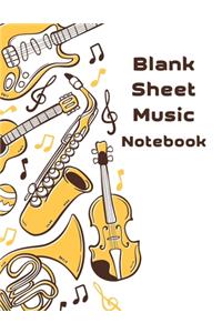 Blank Sheet Music Notebook