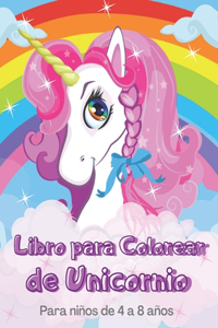 Libro para Colorear de Unicornio Para niños de 4 a 8 años