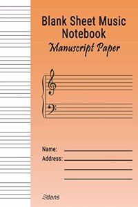 Blank Sheet Music Notebook Manuscript Paper