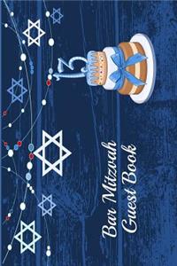 Bar Mitzvah Guest Book: 6x9 Keepsake Guestbook Notebook Journal for Party Guest Sign-Ins