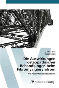 Auswirkungen osteopathischer Behandlungen beim Fibromyalgiesyndrom