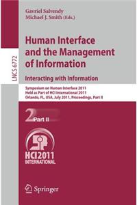 Human Interface and the Management of Information. Interacting with Information