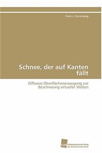 Schnee, der auf Kanten fällt