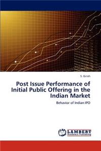 Post Issue Performance of Initial Public Offering in the Indian Market