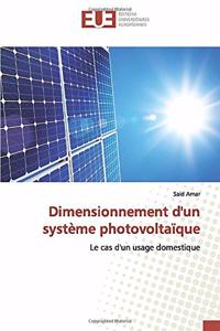 Dimensionnement d'un système photovoltaïque