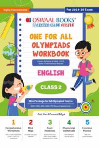 Oswaal One For All Olympiad Workbook Class 2 English for 2024-25 Exam