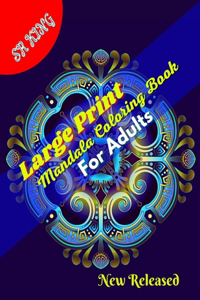 Large Print Mandala Coloring Book For Adults