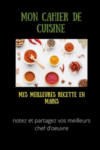 Mon cahier de cuisine