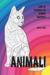 Libri da colorare per bambini Zendoodle - Livello facile - Animali