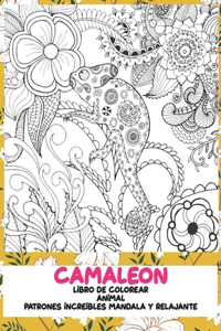 Libro de colorear - Patrones increíbles Mandala y relajante - Animal - Camaleón