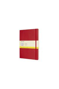Moleskine Scarlet Red Extra Large Squared Notebook Soft