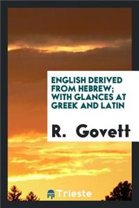 English Derived from Hebrew