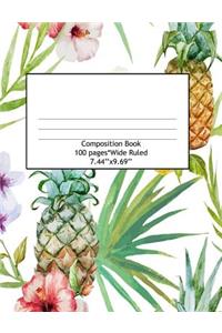 Composition Book Wide Ruled 100 Pages (7.44 x 9.69)