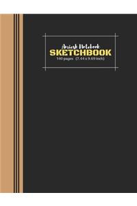 Amiesk Notebook - Sketch Book - 140 pages (7.44 x 9.69 inch)