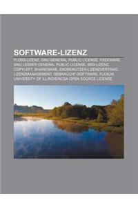 Software-Lizenz: Floss-Lizenz, Gnu General Public License, Freeware, Gnu Lesser General Public License, BSD-Lizenz, Copyleft, Shareware