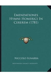 Emendationes Hymni Homerici In Cererem (1781)