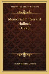Memorial Of Gerard Hallock (1866)