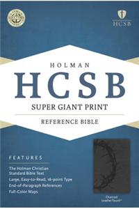 HCSB Super Giant Print Reference Bible, Charcoal
