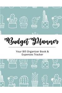 Budget Planner: Cactus Large Budget Planner, (8.5x11 Inches): Expense Tracker for 24 Months (Vol 2)