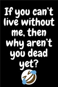 If you can't live without me, then why aren't you dead yet?