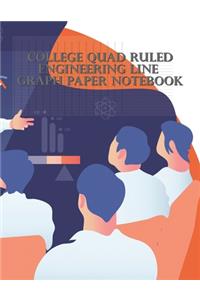 College Quad Ruled Engineering Line Graph Paper Notebook