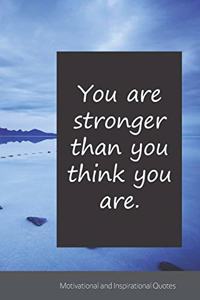 You are stronger than you think you are.