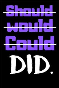 Should Would Could DID in Purple