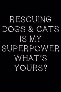 Rescuing dogs and cats is my superpower, what's yours?