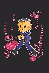 Funny Police Cat Notebook
