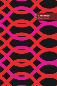 Cherished Lifestyle Journal, Blank Write-in Notebook, Dotted Lines, Wide Ruled, Size (A5) 6 x 9 In (Black)
