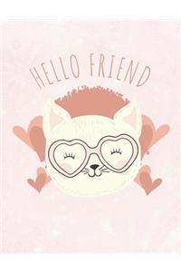 Hello Friend Cat Notebook