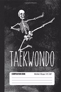 Taekwondo Composition Book Wide Ruled 100 pages (7.44 x 9.69)
