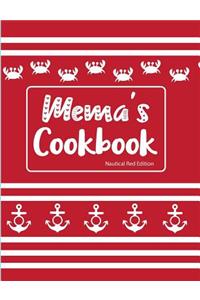 Mema's Cookbook Nautical Red Edition