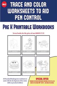 Pre K Printable Workbooks (Trace and Color Worksheets to Develop Pen Control)