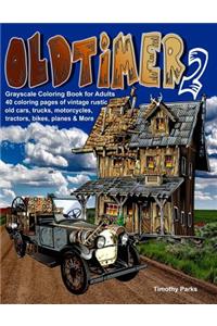 Oldtimer 2 Grayscale Coloring Book for Adults