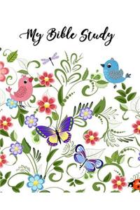 My Bible Study: A Journal To Record Prayer journal for girls and ladies Praise And Give Thanks to God Prayer Journal Christian Bible Study Journal Notebook Diary Se