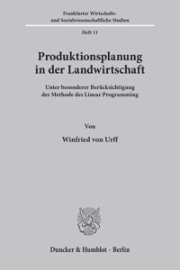 Produktionsplanung in Der Landwirtschaft