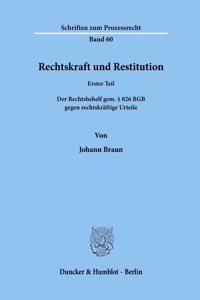 Rechtskraft Und Restitution