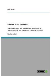 Frieden statt Freiheit?
