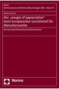 Der 'Margin of Appreciation' Beim Europaischen Gerichtshof Fur Menschenrechte