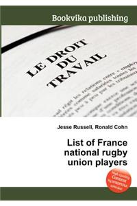 List of France National Rugby Union Players