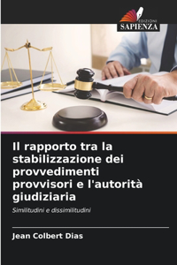 Il rapporto tra la stabilizzazione dei provvedimenti provvisori e l'autorità giudiziaria