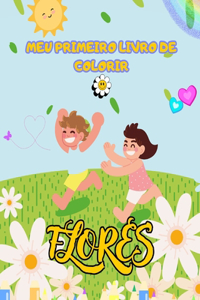 Livro para colorir de flores para crianças