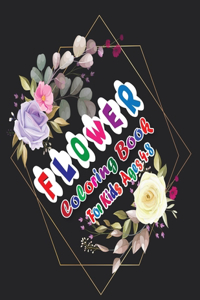 Flower Coloring Book for Kids Ages 4-8